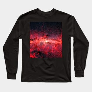 Sign Astrology Starry Night Cosmic Space Pattern Long Sleeve T-Shirt